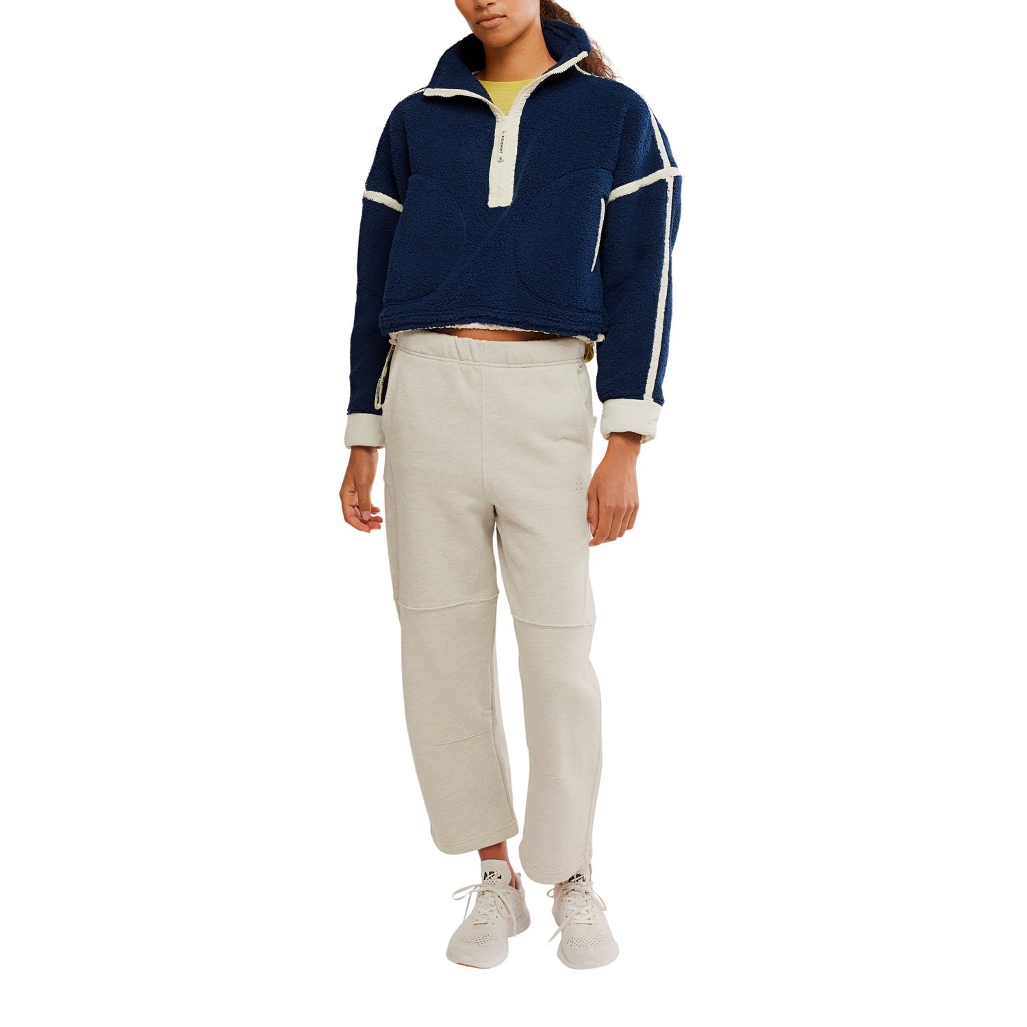 FP Movement 02. WOMENS APPAREL - WOMENS HOODIES|SWEATERS - WOMENS PO Q ZIP Women's Mountain High 1/2 Zip 4405 NAVY COMBO