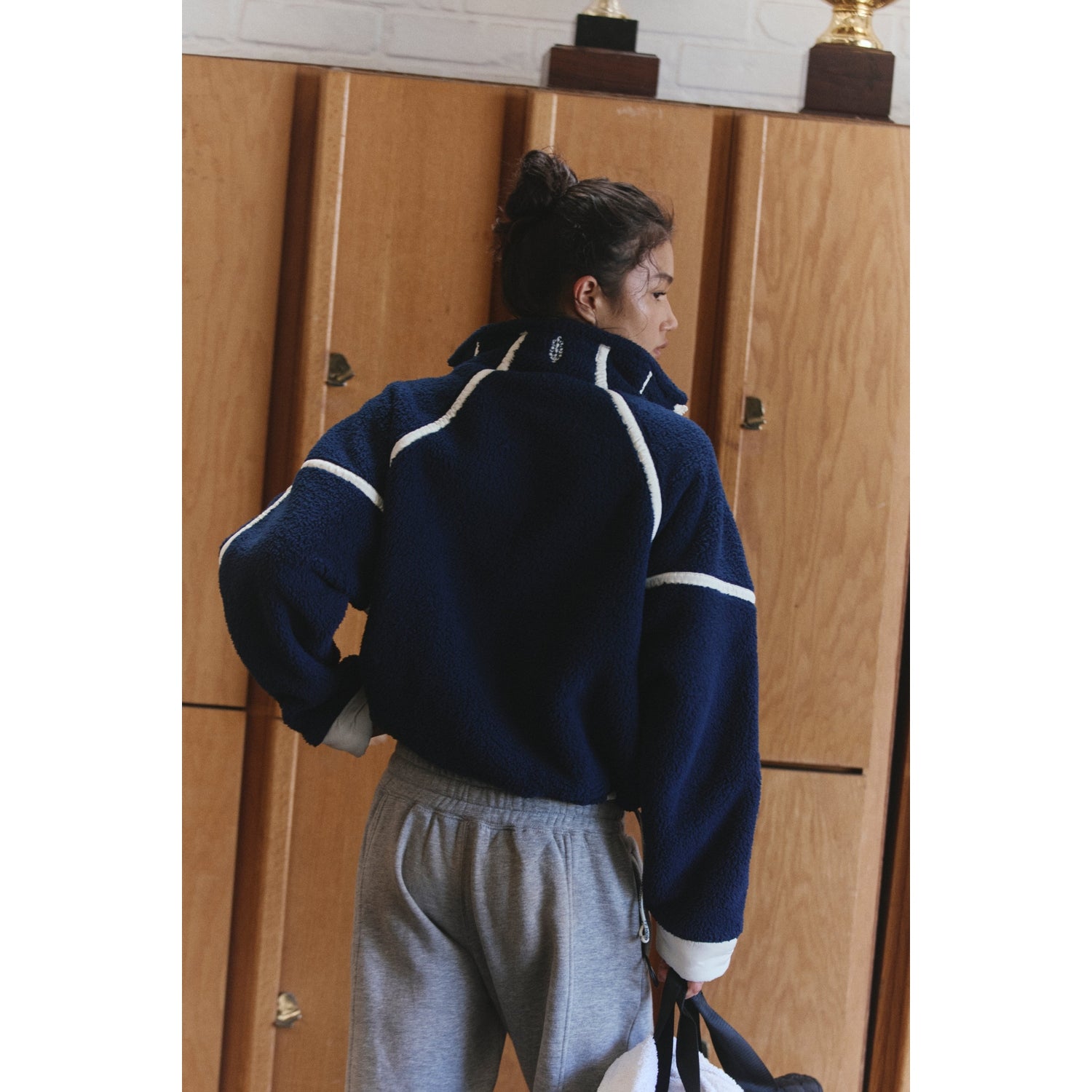 FP Movement 02. WOMENS APPAREL - WOMENS HOODIES|SWEATERS - WOMENS PO Q ZIP Women's Mountain High 1/2 Zip 4405 NAVY COMBO