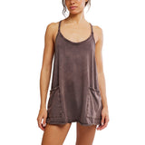 FP Movement 02. WOMENS APPAREL - WOMENS DRESS|SKIRT - WOMENS DRESS ACTIVE Women's Hot Shot Mini 2202 CHOCOLATE