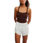 FP Movement 02. WOMENS APPAREL - WOMENS SS SHIRTS - WOMENS TANK CASUAL Women's All Clear Cami Solid 2202 CHOCOLATE