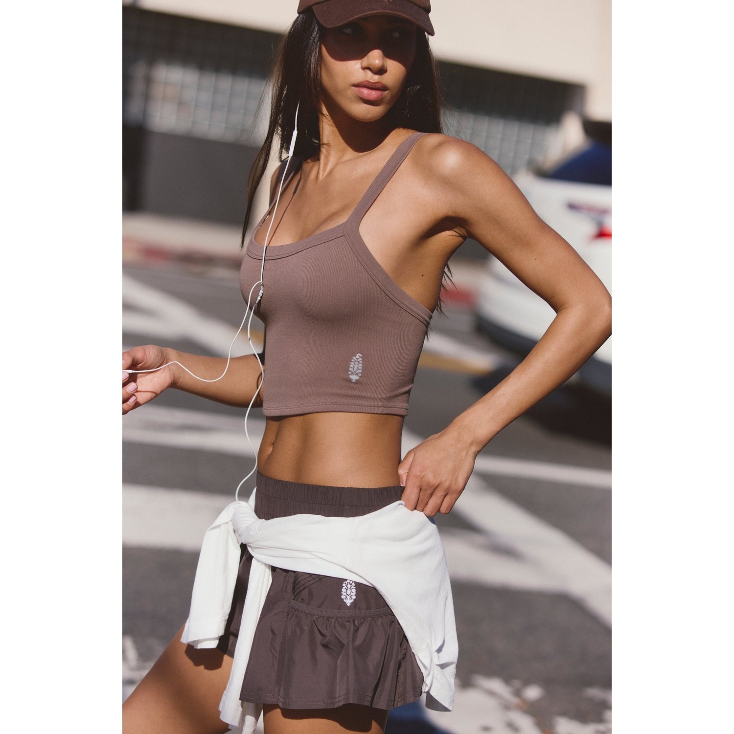 FP Movement 02. WOMENS APPAREL - WOMENS SS SHIRTS - WOMENS TANK CASUAL Women's All Clear Cami Solid 2250 SANDSTORM