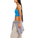 FP Movement 02. WOMENS APPAREL - WOMENS SS SHIRTS - WOMENS TANK CASUAL Women's All Clear Cami Solid 4228 LIGHT COBALT