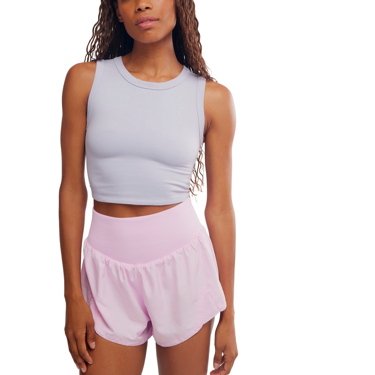 FP Movement 02. WOMENS APPAREL - WOMENS SHORTS - WOMENS SHORTS ACTIVE Women's Carpe Diem Shorts 6602 POWDER PINK