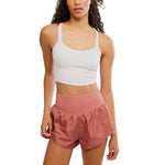 FP Movement 02. WOMENS APPAREL - WOMENS SHORTS - WOMENS SHORTS ACTIVE Women's Carpe Diem Shorts 8816 FRIED CLAY