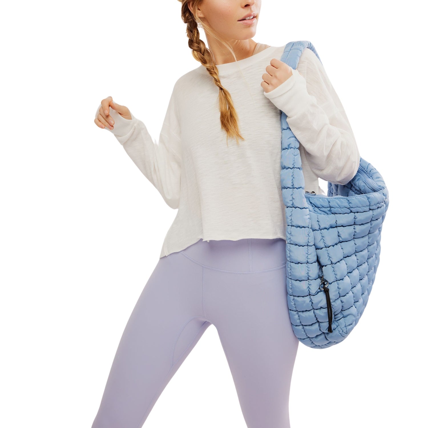 FP Movement 02. WOMENS APPAREL - WOMENS SS SHIRTS - WOMENS SS ACTIVE Women's My Time Layer 1100 WHITE