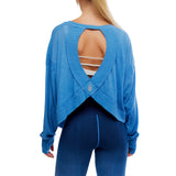 FP Movement 02. WOMENS APPAREL - WOMENS SS SHIRTS - WOMENS SS ACTIVE Women's My Time Layer 4410 LIGHT COBALT