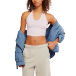 FP Movement 02. WOMENS APPAREL - WOMENS SS SHIRTS - WOMENS TANK CASUAL Women's All Clear V Neck Cami 6607 POWDER PINK