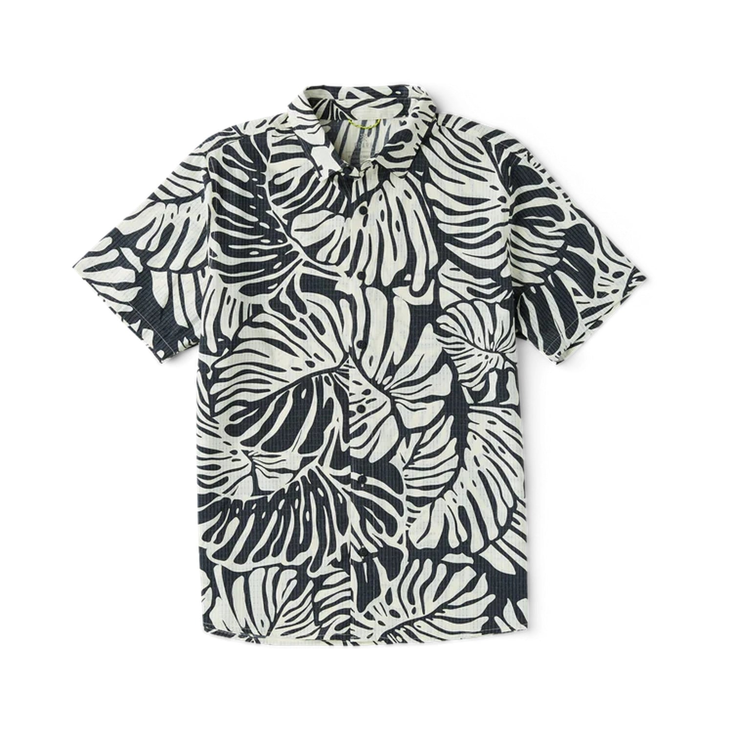 Roark 01. MENS APPAREL - MENS SS SHIRTS - MENS SS BUTTON UP Men's Bless Up Breathable Stretch Shirt BKM BLACK MONSTERA