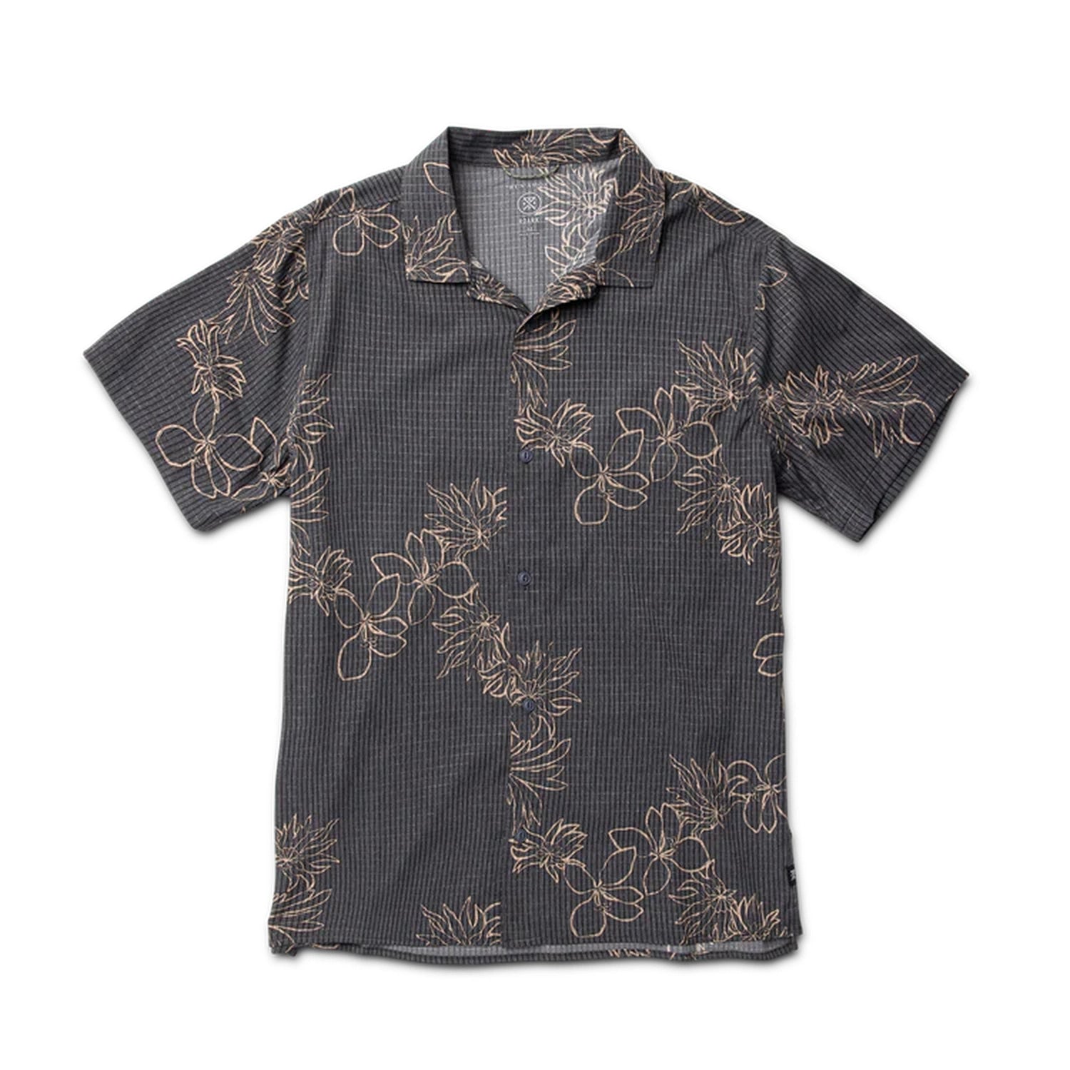 Roark 01. MENS APPAREL - MENS SS SHIRTS - MENS SS BUTTON UP Men's Bless Up Trail Button Up Shirt OXF ONYX FLORAL