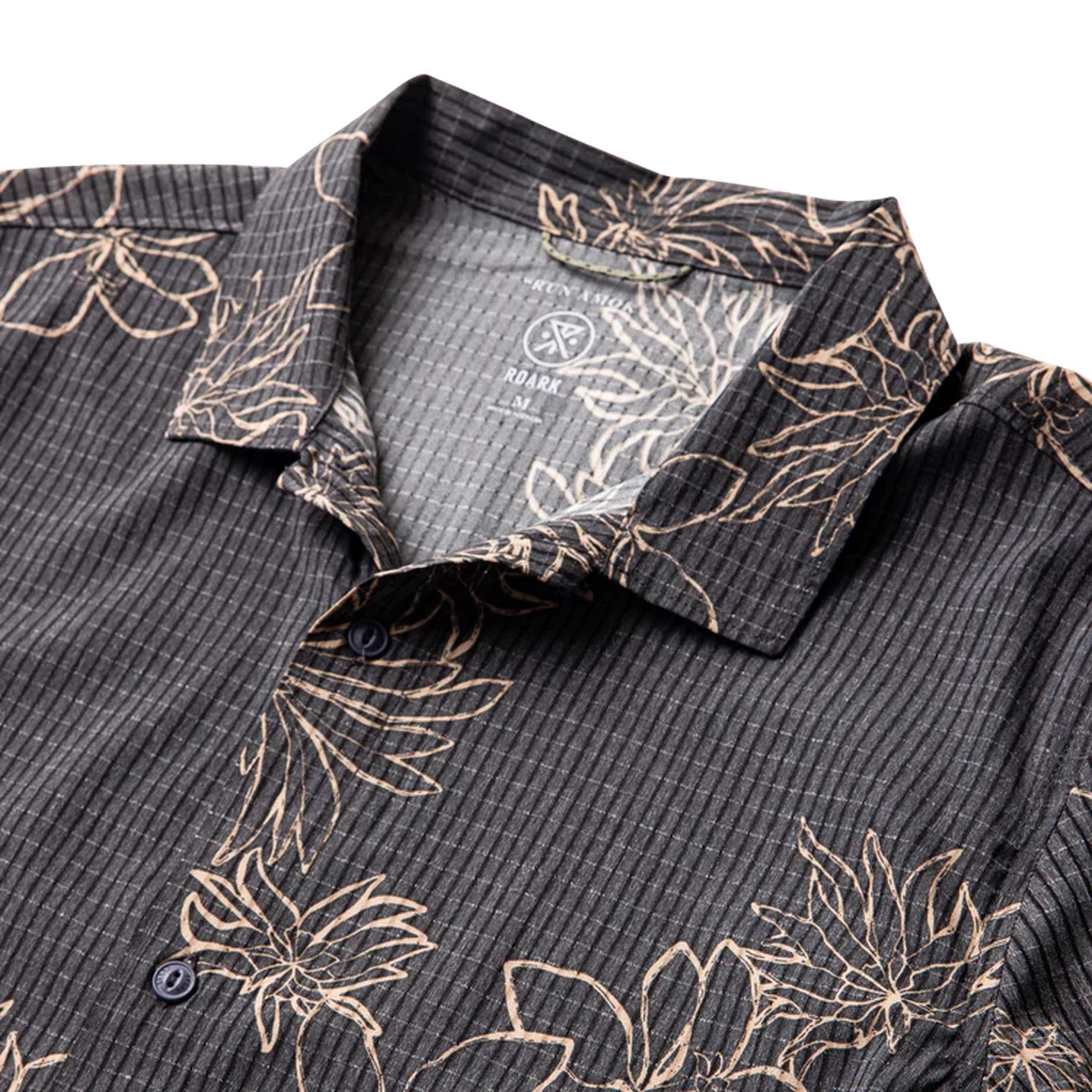 Roark 01. MENS APPAREL - MENS SS SHIRTS - MENS SS BUTTON UP Men's Bless Up Trail Button Up Shirt OXF ONYX FLORAL