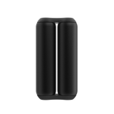 A black dual-cylinder portable electric kettle with a sleek, minimalist design, shown on a solid white background.