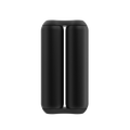 A black dual-cylinder portable electric kettle with a sleek, minimalist design, shown on a solid white background.