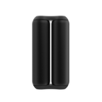A black dual-cylinder portable electric kettle with a sleek, minimalist design, shown on a solid white background.