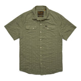 Howler Bros 01. MENS APPAREL - MENS SS SHIRTS - MENS SS BUTTON UP Men's H Bar B Snapshirt EYELET STRIPE | OFF WHITE