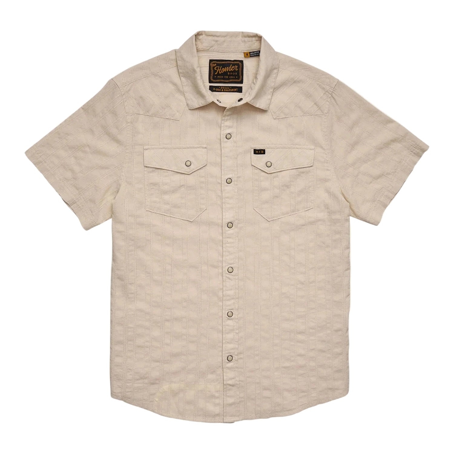 Men’s H Bar B Snapshirt Howler Bros - EYELET STRIPE