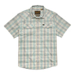 Howler Bros 01. MENS APPAREL - MENS SS SHIRTS - MENS SS BUTTON UP Men's H Bar B Snapshirt PRAIRIE PLAID | SEAFOAM