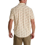 Howler Bros 01. MENS APPAREL - MENS SS SHIRTS - MENS SS BUTTON UP Men's Open Country Tech Shirt GRAMPA'S CURTAINS | NATURAL