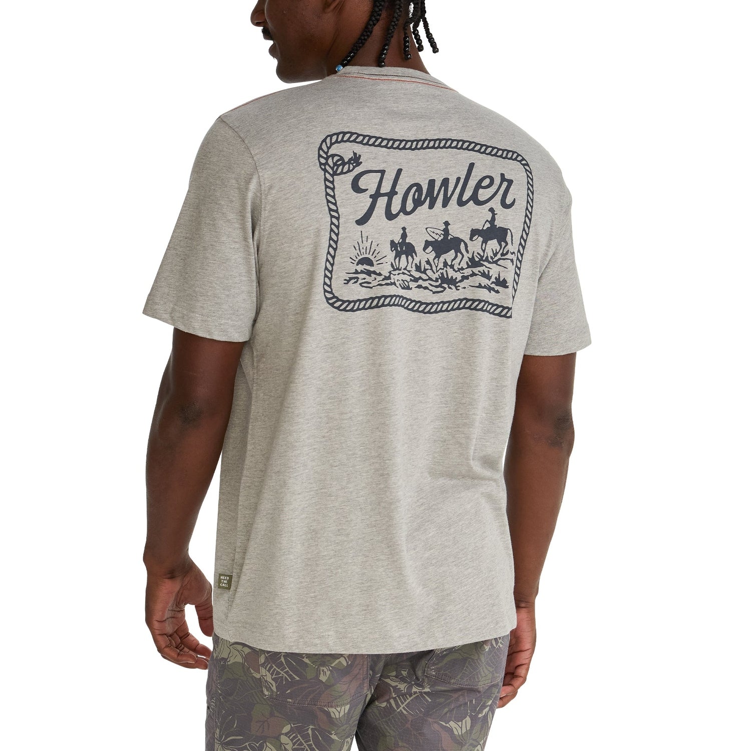 Howler Bros 01. MENS APPAREL - MENS T-SHIRTS - MENS T-SHIRT SS Men's Graphic Shirt HOWLER POSSE | HEATHER GREY