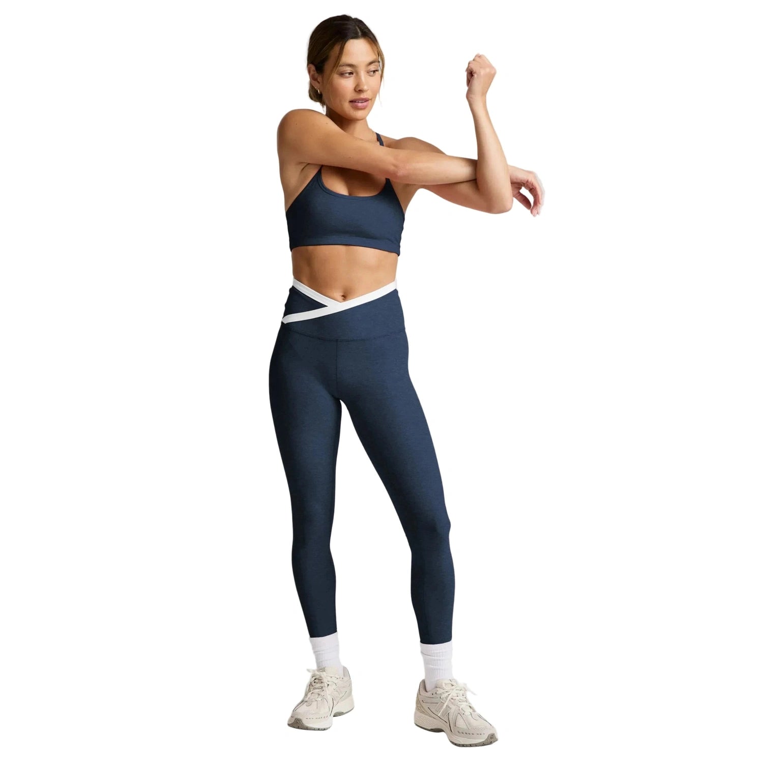 Beyond Yoga 02. WOMENS APPAREL - WOMENS PANTS - WOMENS PANTS LEGGINGS Women's Spacedye Outlines High Waisted Midi Legging NOCTURNAL NAVY