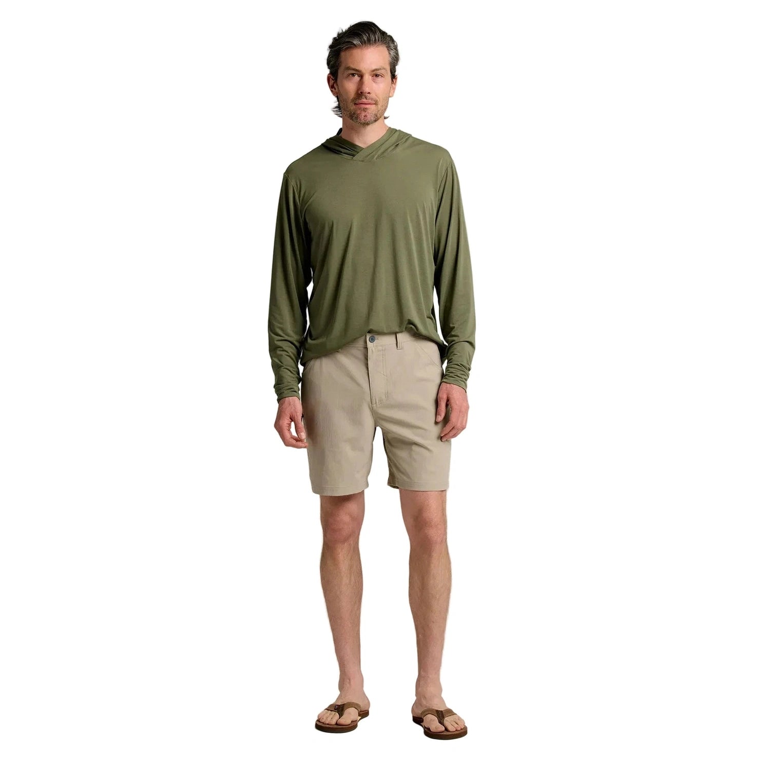 Free Fly Apparel 01. MENS APPAREL - MENS SHORTS - MENS SHORTS CASUAL Men's TopoGrid Short VINTAGE KHAKI