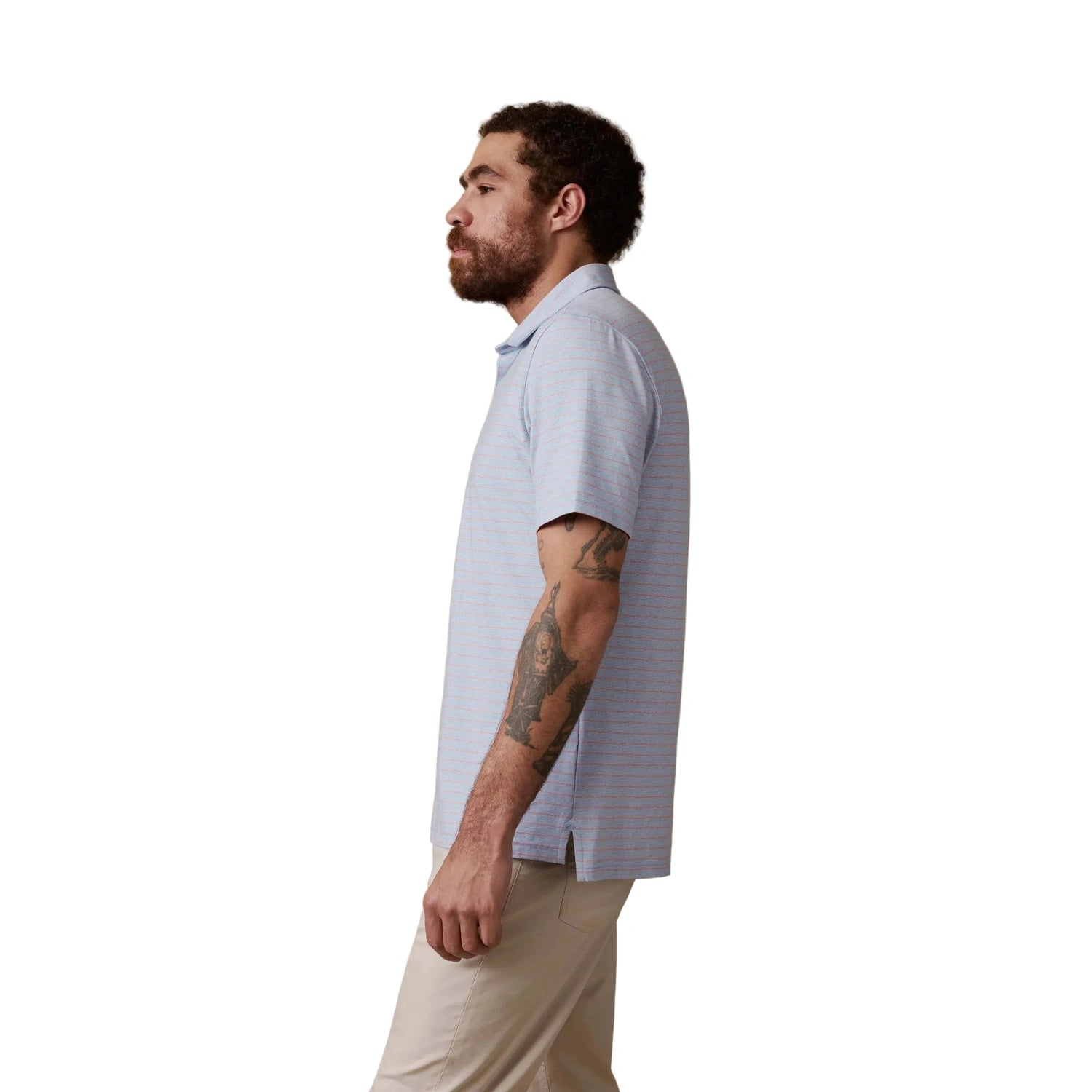Faherty 01. MENS APPAREL - MENS SS SHIRTS - MENS SS POLO Men's Short-Sleeve Movement™ Polo Shirt VVS VISTA VIEW STRIPE