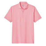 johnnie-O 01. MENS APPAREL - MENS SS SHIRTS - MENS SS POLO Men's Lyndonn Striped Polo PINK LEMONADE