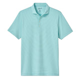 johnnie-O 01. MENS APPAREL - MENS SS SHIRTS - MENS SS POLO Men's Lyndonn Striped Polo TROPICAL CELESTE