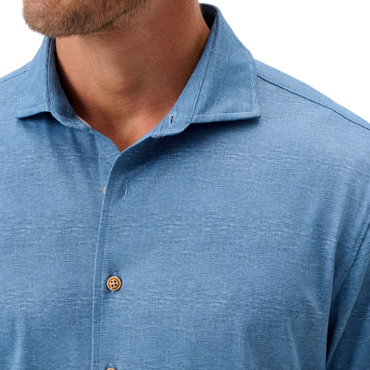 Men’s Breck Hangin’ Out Knit Short Sleeve Button-Up Shirt