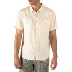 Sendero Provisions Co. 01. MENS APPAREL - MENS SS SHIRTS - MENS SS BUTTON UP Men's The Wyatt Pearl Snap Short Sleeve Solid Shirt ANTIQUE WHITE