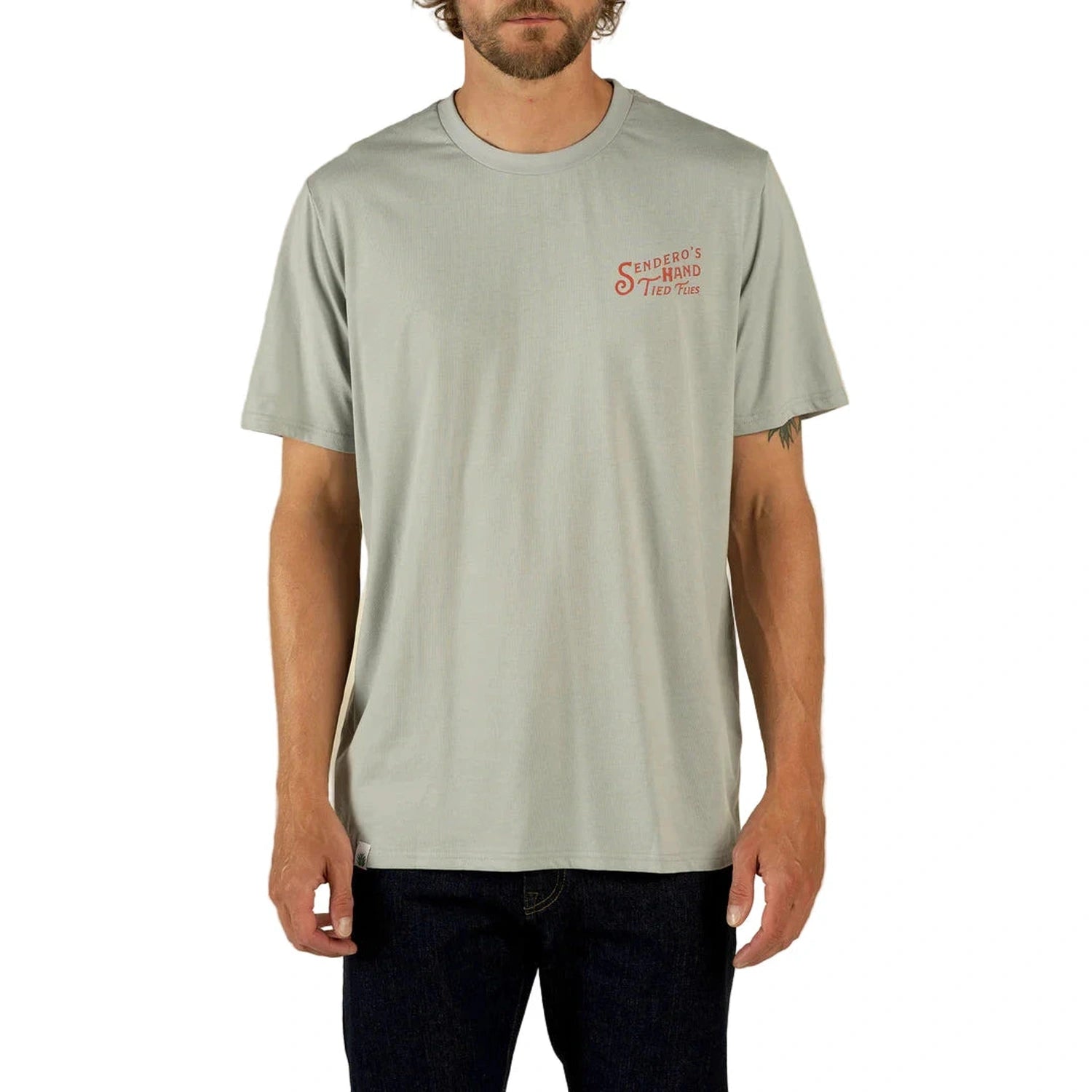 Sendero Provisions Co. 01. MENS APPAREL - MENS T-SHIRTS - MENS T-SHIRT SS Hand Tied Flies T-Shirt BIG SKY BLUE