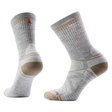 Smartwool 06. SOCKS - WOMENS SOCKS - WOMENS SOCKS CREW Women's Hike Light Cushion Crew Socks P74 LIGHT GRAY-WHITE
