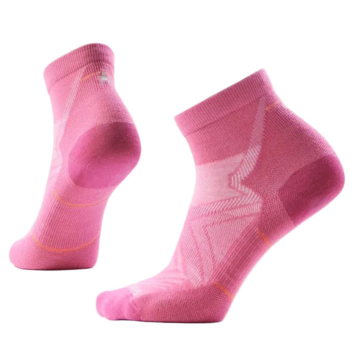 Smartwool 06. SOCKS - WOMENS SOCKS - WOMENS SOCKS LOW Women's Run Zero Cushion Ankle Socks N71 GARDEN PINK