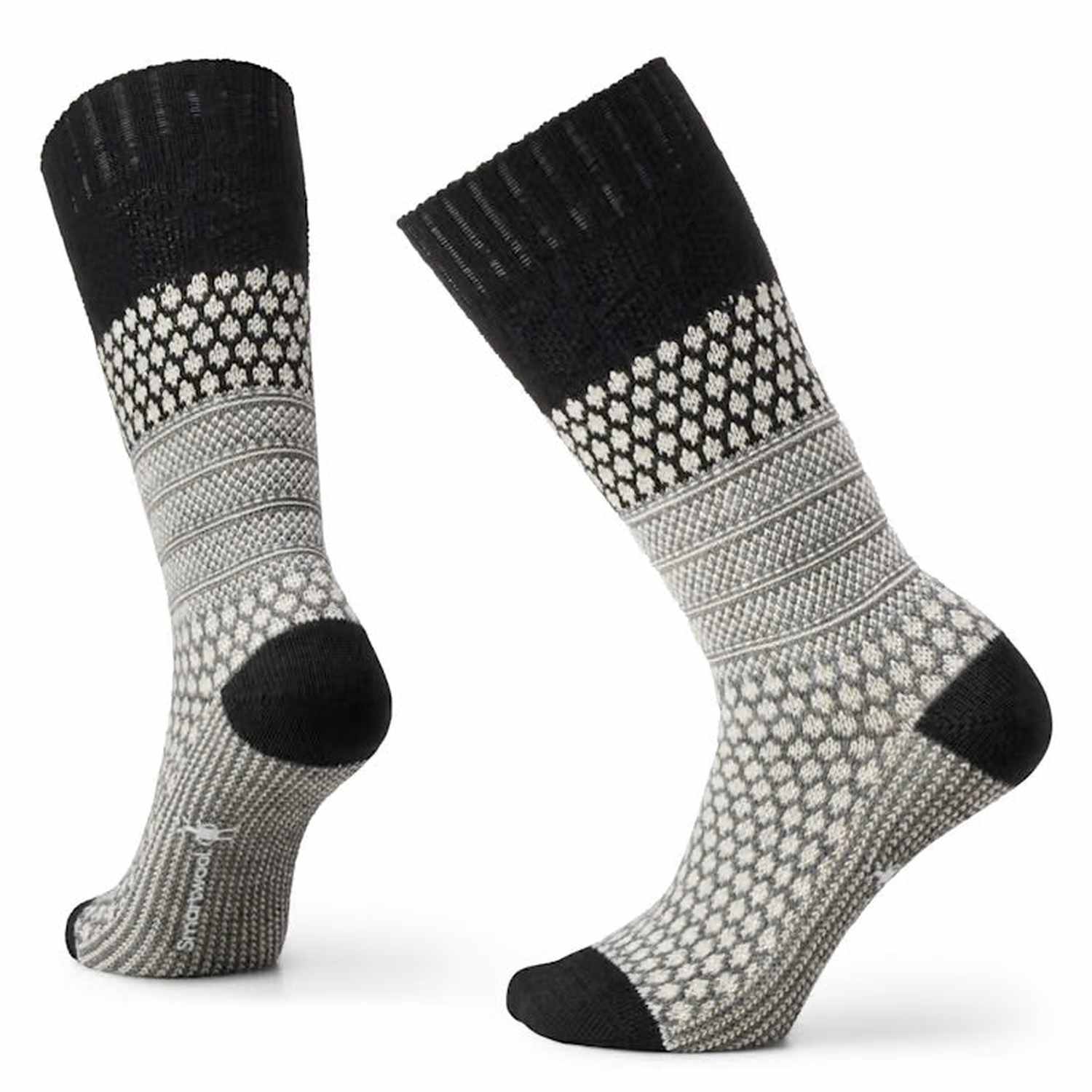 Smartwool 06. SOCKS - WOMENS SOCKS - WOMENS SOCKS CREW Women's Everyday Popcorn Cable Full Cushion Crew Socks 001 BLACK