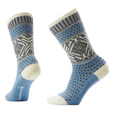 Smartwool 06. SOCKS - WOMENS SOCKS - WOMENS SOCKS CREW Women's Everyday Cozy Popcorn Snowflake Pattern Crew Socks N75 SERENE BLUE