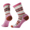 Smartwool 06. SOCKS - WOMENS SOCKS - WOMENS SOCKS CREW Women's Everyday Cozy Snowed In Sweater Crew Socks N71 GARDEN PINK