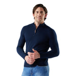 Smartwool 01. MENS APPAREL - MENS HOODIES|SWEATERS - MENS PO Q ZIP Men's Sparwood 1/2 Zip Sweater 108 DEEP NAVY HEATHER