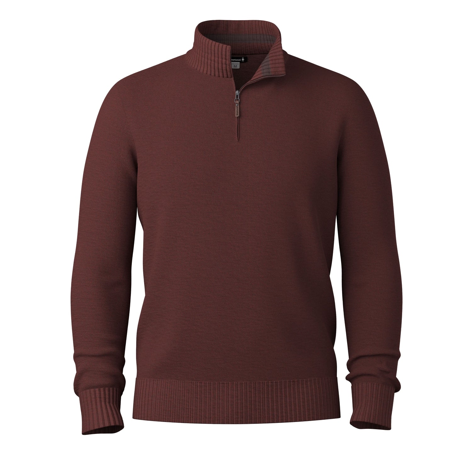 Smartwool 01. MENS APPAREL - MENS HOODIES|SWEATERS - MENS PO Q ZIP Men's Sparwood 1/2 Zip Sweater Q38 PECAN BROWN-MINK