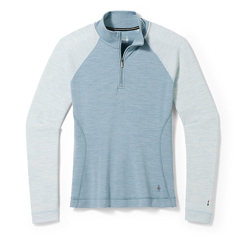 Smartwool 08. W. THERMAL - W. THERMAL SHIRT Women's Classic Thermal Merino Base Layer 1/4 Zip L43 LEAD HEATHER