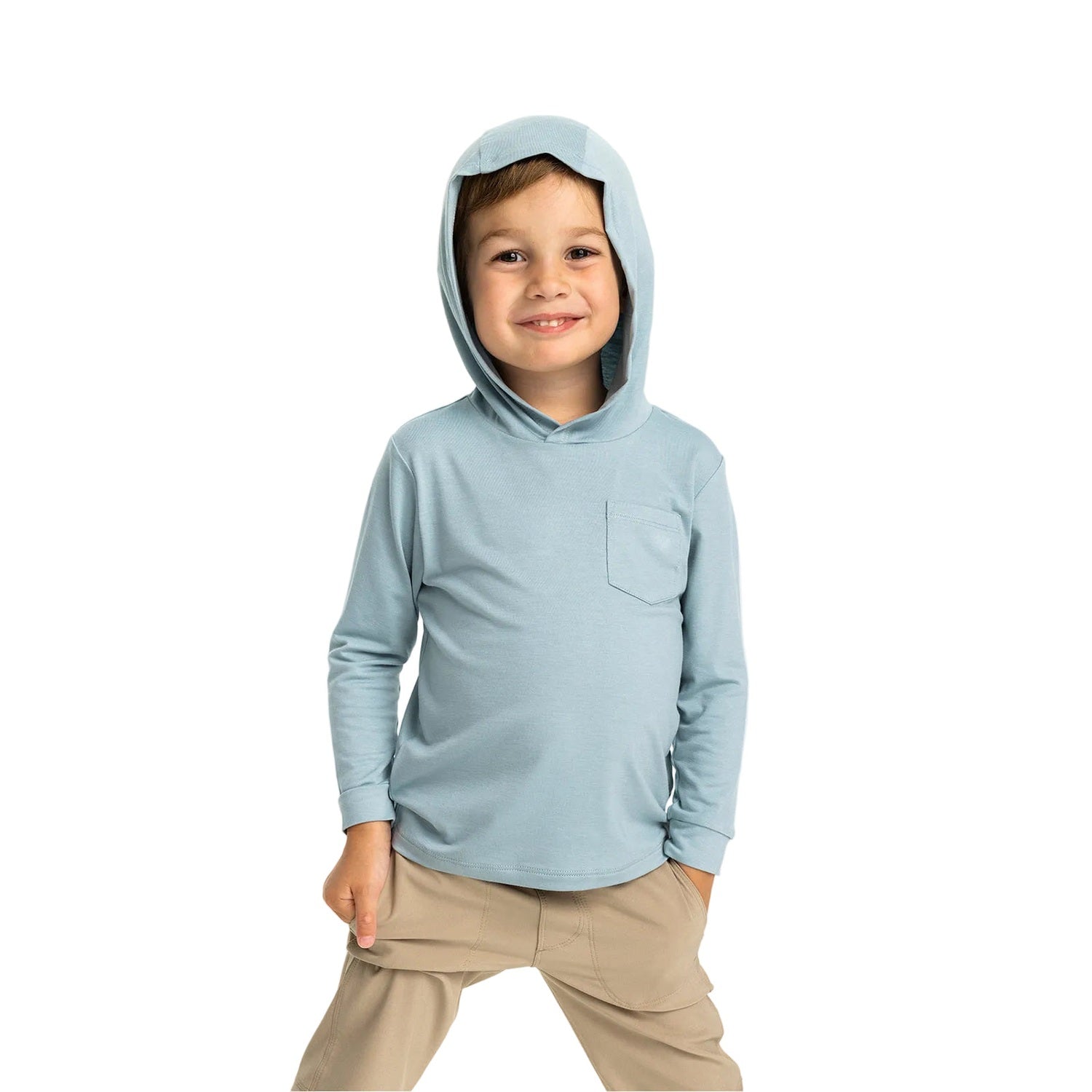Free Fly Apparel 03. KIDS|BABY - BABY - BABY TOPS Toddler Bamboo Shade Hoody OCEAN MIST (S26)