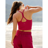 Women's Spacedye Slim Racerback Cropped Tank