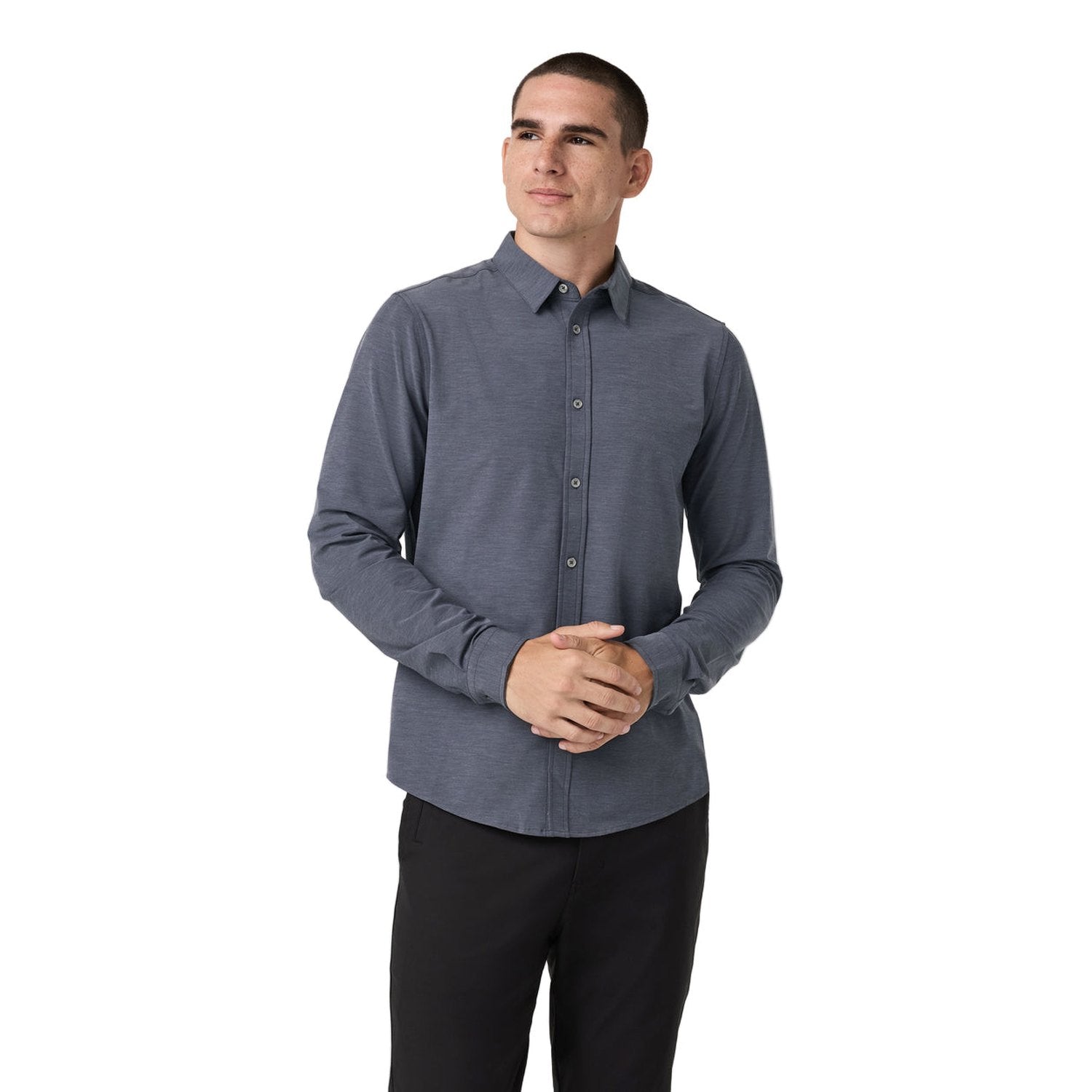 Vuori 01. MENS APPAREL - MENS LS SHIRTS - MENS LS BUTTON UP Men's Long Sleeve Bridge Button Down MNL MOONLIGHT