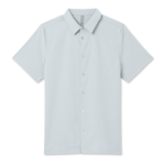 Vuori 01. MENS APPAREL - MENS SS SHIRTS - MENS SS BUTTON UP Men's Short Sleeve Manhattan Button Down HRG HARBOR GREY