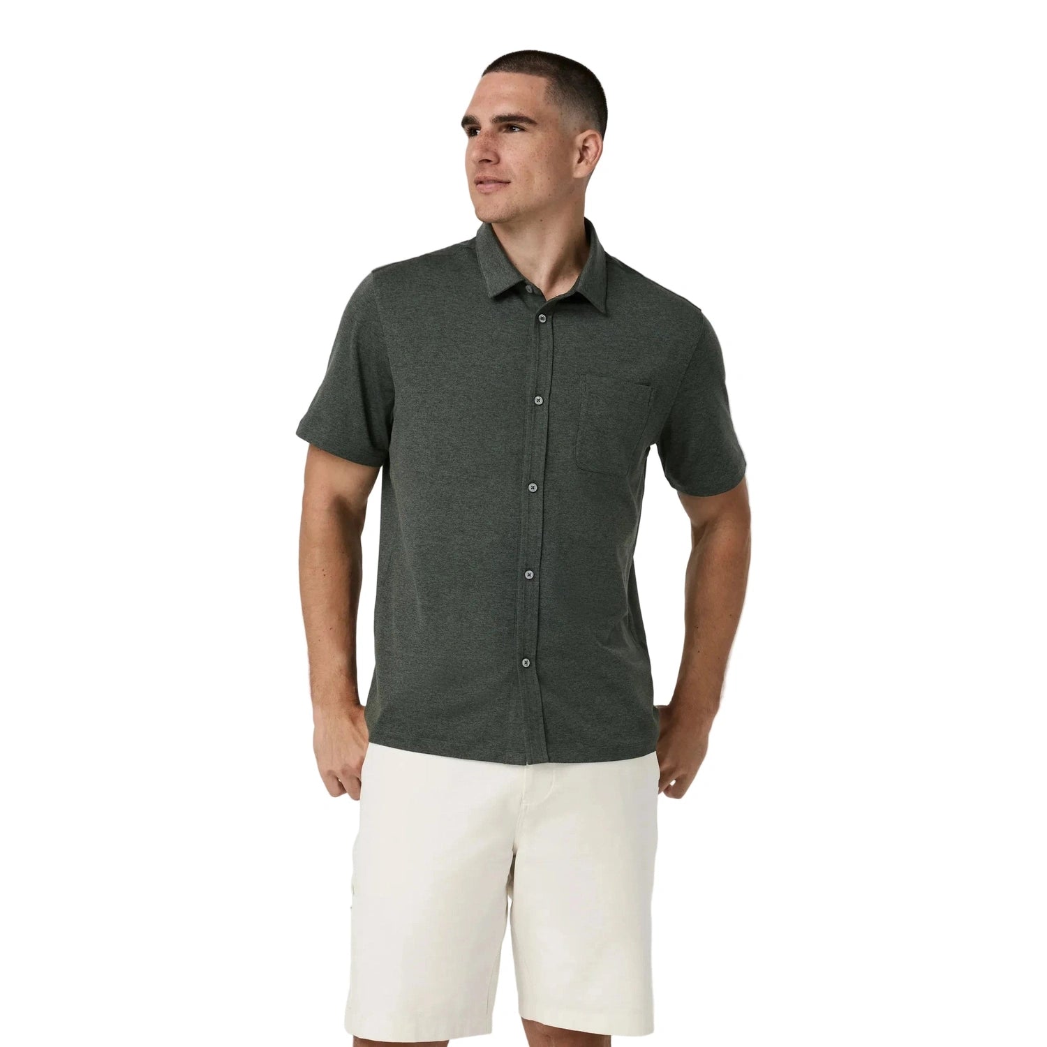 Men's Short Sleeve Ponto Button Down