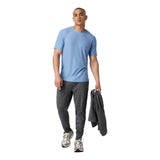 Vuori 01. MENS APPAREL - MENS SS SHIRTS - MENS SS ACTIVE Men's Strato Tech Tee HIB ISLE BLUE HEATHER