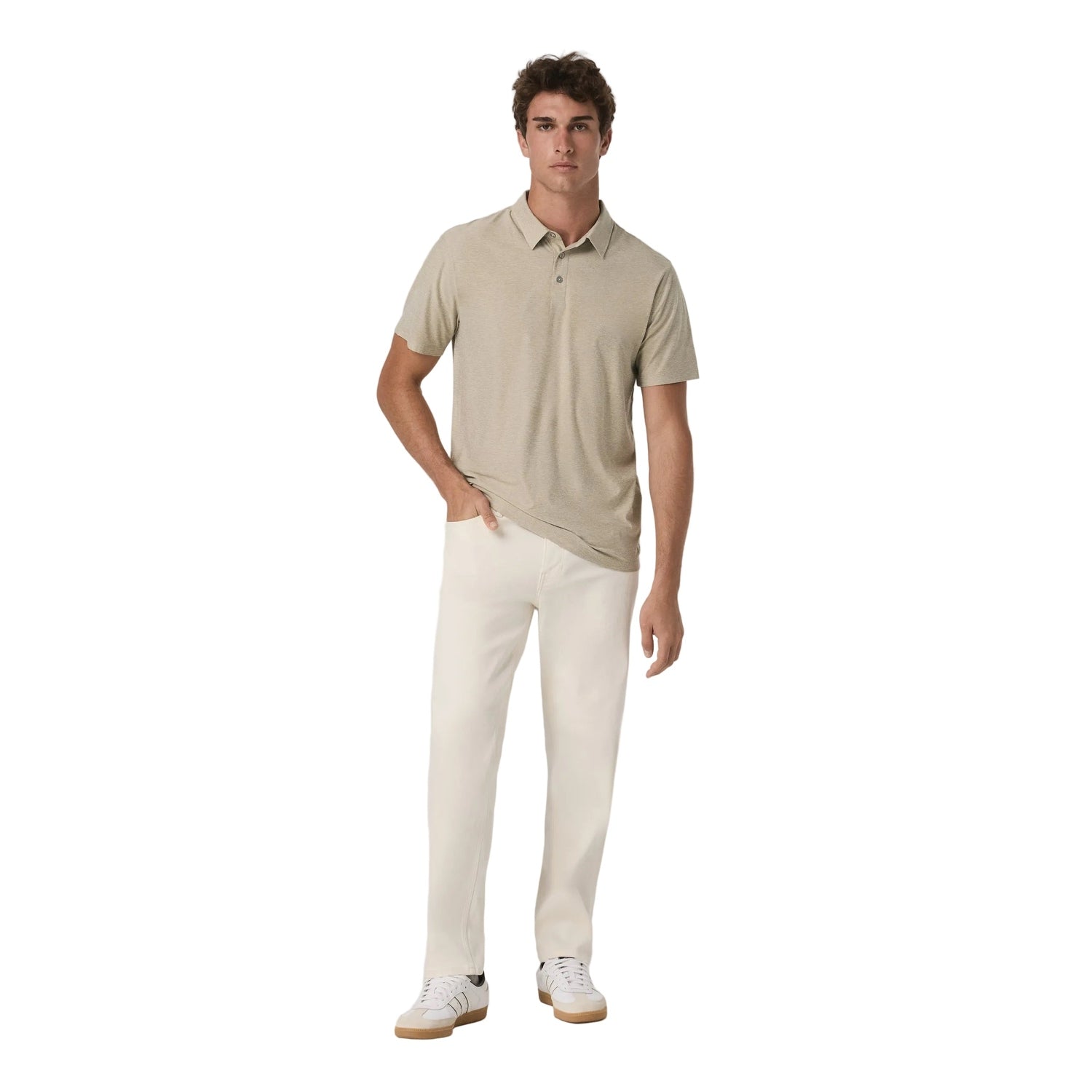 Vuori 01. MENS APPAREL - MENS SS SHIRTS - MENS SS POLO Men's Strato Tech Polo HTF TRUFFLE HEATHER