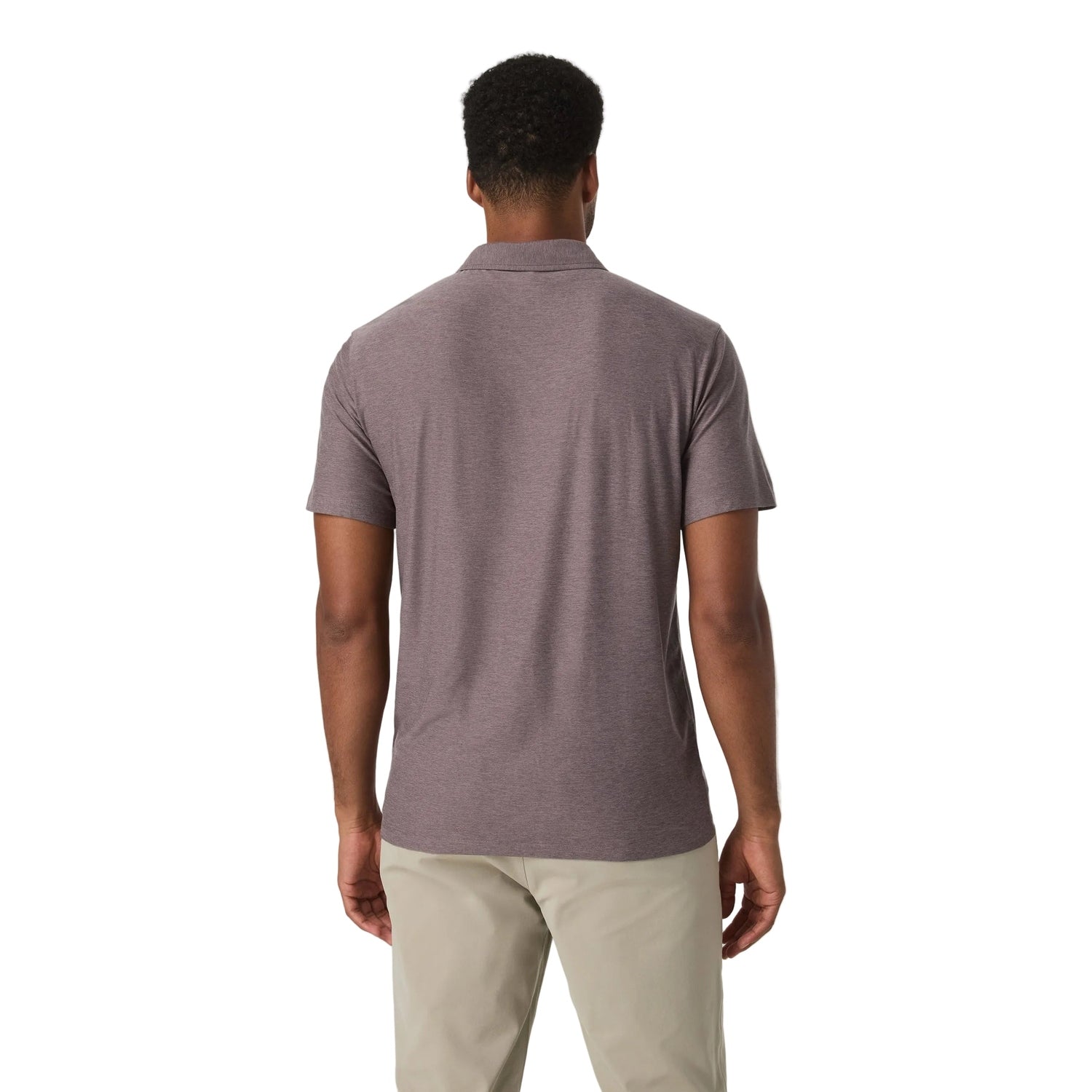 Vuori 01. MENS APPAREL - MENS SS SHIRTS - MENS SS POLO Men's Strato Tech Polo TMH TIMBER HEATHER