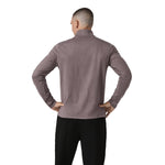 Vuori 01. MENS APPAREL - MENS HOODIES|SWEATERS - MENS PO Q ZIP Men's Ponto Half Zip Mock Neck HHB HUCKLEBERRY HEATHER