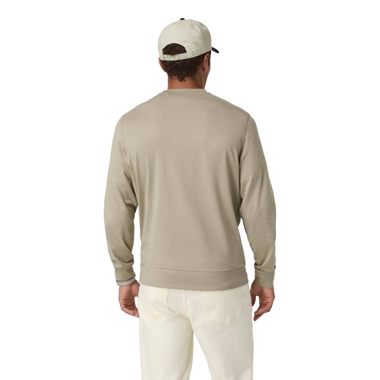 Vuori 01. MENS APPAREL - MENS HOODIES|SWEATERS - MENS PO SWEATERS Men's Ponto Performance Crew HTF TRUFFLE HEATHER