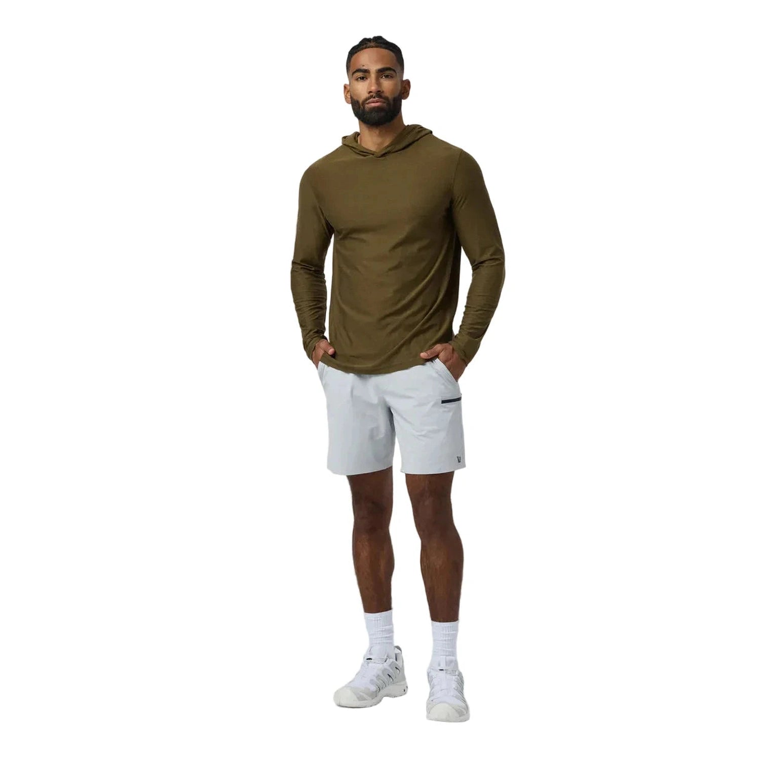 Vuori 01. MENS APPAREL - MENS SHORTS - MENS SHORTS ACTIVE Men's Grafton Short Unlined Classic Fit 7" SDG SKY GREY