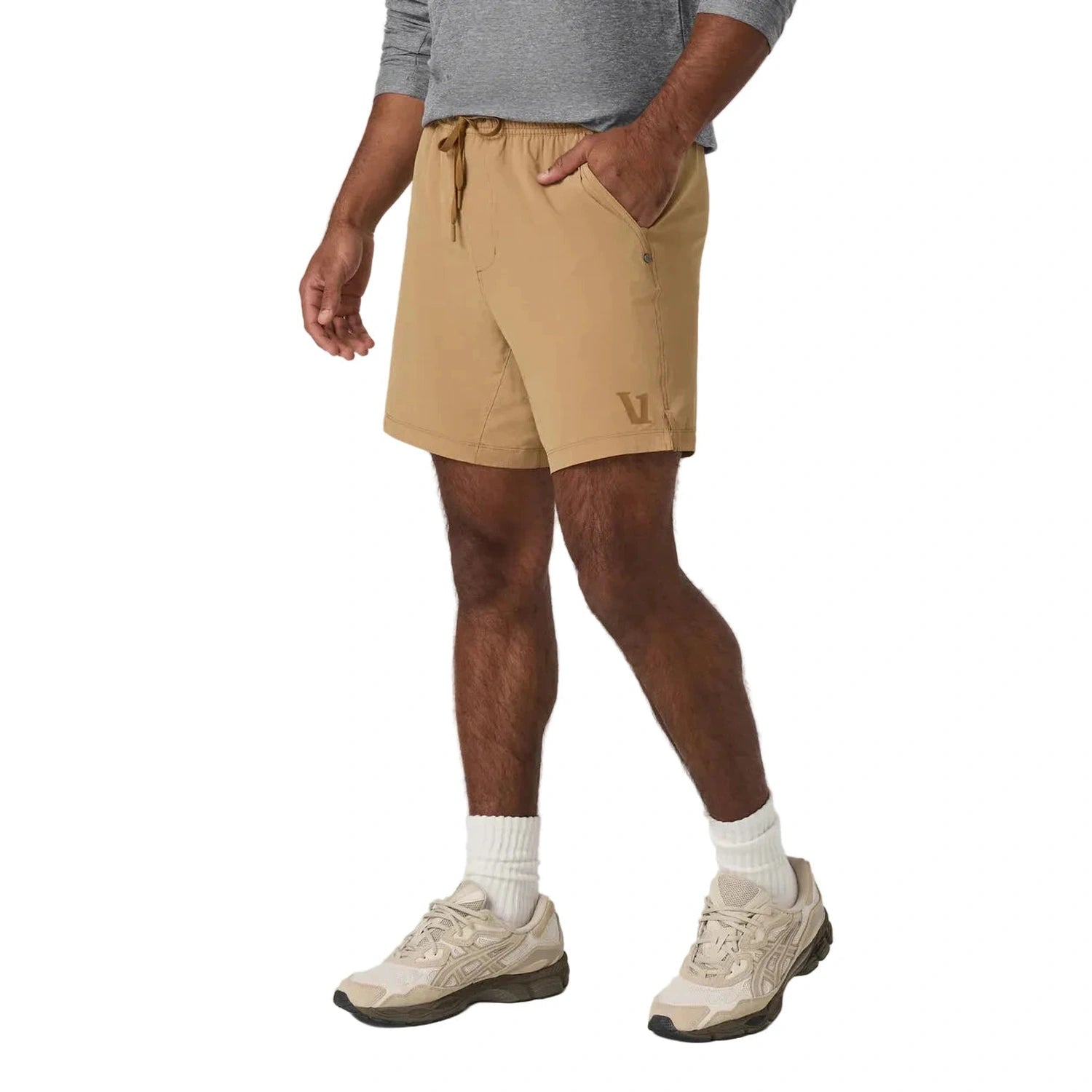 Vuori 01. MENS APPAREL - MENS SHORTS - MENS SHORTS ACTIVE Men's HardKore Short Lined 7" BLP BURLAP